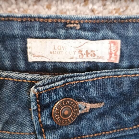 Levi’s 545 Jeans Size 8 Low Rise Bootcut Dark Wash Stretch - Picture 3 of 11